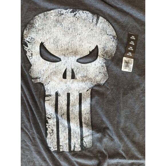 Marvel Comics The Punisher Mens Size 3XL Cotton Blend Graphic Short Sleeve Shirt - Picture 3 of 9